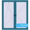 Preisgestaltung Kipp und Drehfenster 1600x1800 mm REHAU  BRILLANT BRILLIANT_BLUE beidseitig. Preis: 729.18 EUR