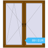Preisgestaltung Kipp und Drehfenster 1600x1800 mm REHAU  BRILLANT GOLDEN OAK beidseitig. Preis: 891.12 EUR