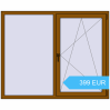 Preisgestaltung Kipp und Drehfenster 1600x1300 mm REHAU EURO70 GOLDEN OAK beidseitig. Preis: 398.83 EUR