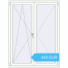 Preisgestaltung Kipp und Drehfenster 1250x1650 mm REHAU  BRILLANT RAL 9016 Traffic white beidseitig. Preis: 442.69 EUR