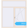 Preisgestaltung Kipp und Drehfenster 1800x2000 mm REHAU OPTIMUM EURO-DESIGN 70 CREAME_WHITE_50L-2 beidseitig. Preis: 593,03 €