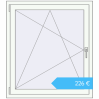 Preisgestaltung Kipp und Drehfenster 980x1100 mm REHAU BRILLANT DESIGN RAL 9016 Traffic white beidseitig. Preis: 225,87 €