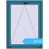 Preisgestaltung Kipp und Drehfenster 900x1200 mm REHAU EURO70 BRILLIANT_BLUE beidseitig. Preis: 255,40 €