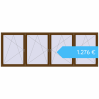 Preisgestaltung Kipp und Drehfenster 4000x1400 mm REHAU OPTIMUM EURO-DESIGN 70 WALNUT beidseitig. Preis: 1.275,70 €