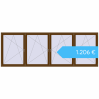Preisgestaltung Kipp und Drehfenster 4000x1400 mm REHAU EURO70 WALNUT beidseitig. Preis: 1.206,12 €