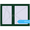 Preisgestaltung Kipp und Drehfenster 1600x1200 mm REHAU BRILLANT DESIGN MOSS_GREEN beidseitig. Preis: 572,38 €