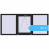 Preisgestaltung Kipp und Drehfenster 1800x800 mm REHAU OPTIMUM EURO-DESIGN 70 BLACK_ULTI-MATT beidseitig. Preis: 321,34 €