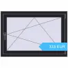 Preisgestaltung Kipp und Drehfenster 1100x750 mm REHAU  BRILLANT BLACK_ULTI-MATT beidseitig. Preis: 333.29 EUR
