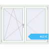 Preisgestaltung Kipp und Drehfenster 1500x1200 mm REHAU SYNEGO MD 80 RAL 9016 Traffic white beidseitig. Preis: 463,08 €
