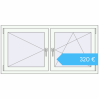 Preisgestaltung Kipp und Drehfenster 1400x700 mm REHAU ENERGY-SAVING SYNEGO MD RAL 9016 Traffic white beidseitig. Preis: 319,83 €