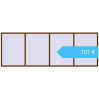 Preisgestaltung Kipp und Drehfenster 4000x1400 mm REHAU OPTIMUM EURO-DESIGN 70 WALNUT beidseitig. Preis: 700,85 €