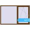 Preisgestaltung Kipp und Drehfenster 2000x1300 mm REHAU ENERGY-SAVING SYNEGO MD WALNUT beidseitig. Preis: 664,92 €