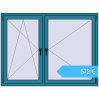 Preisgestaltung Kipp und Drehfenster 1600x1200 mm REHAU BRILLANT DESIGN BRILLIANT_BLUE beidseitig. Preis: 572,38 €
