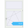 Preisgestaltung Kipp und Drehfenster 1000x1500 mm REHAU OPTIMUM EURO-DESIGN 70 RAL 9016 Traffic white beidseitig. Preis: 176,00 €