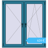 Preisgestaltung Kipp und Drehfenster 1300x1400 mm REHAU ENERGY-SAVING SYNEGO MD BRILLIANT_BLUE beidseitig. Preis: 624,02 €