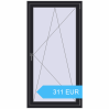 Preisgestaltung Kipp und Drehfenster 880x1700 mm REHAU EURO70 BLACK_ULTI-MATT beidseitig. Preis: 311.29 EUR