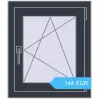 Preisgestaltung Kipp und Drehfenster 550x640 mm REHAU EURO70 ANTHRACITE_GREY_STRUKTURAL beidseitig. Preis: 143.97 EUR