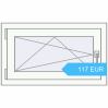 Preisgestaltung Kipp und Drehfenster 780x460 mm REHAU  BRILLANT RAL 9016 Traffic white beidseitig. Preis: 117.3 EUR