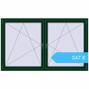 Preisgestaltung Kipp und Drehfenster 2000x1200 mm REHAU OPTIMUM EURO-DESIGN 70 MOSS_GREEN beidseitig. Preis: 547,00 €