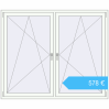 Preisgestaltung Kipp und Drehfenster 1800x1500 mm REHAU ENERGY-SAVING SYNEGO MD RAL 9016 Traffic white beidseitig. Preis: 577,94 €