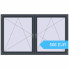 Preisgestaltung Kipp und Drehfenster 2000x1200 mm REHAU EURO70 ANTHRACITE_GREY_STRUKTURAL beidseitig. Preis: 565.79 EUR
