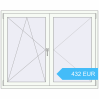 Preisgestaltung Kipp und Drehfenster 1500x1200 mm REHAU SYNEGO MD 80 RAL 9016 Traffic white beidseitig. Preis: 432.14 EUR