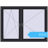 Preisgestaltung Kipp und Drehfenster 1600x1200 mm REHAU BRILLANT DESIGN BLACK_ULTI-MATT beidseitig. Preis: 572,38 €
