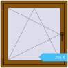Preisgestaltung Kipp und Drehfenster 950x950 mm REHAU OPTIMUM EURO-DESIGN 70 GOLDEN OAK beidseitig. Preis: 256,23 €