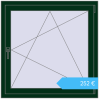 Preisgestaltung Kipp und Drehfenster 1000x1000 mm REHAU OPTIMUM EURO-DESIGN 70 MOSS_GREEN beidseitig. Preis: 251,92 €