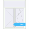 Preisgestaltung Kipp und Drehfenster 1550x2000 mm REHAU OPTIMUM EURO-DESIGN 70 RAL 9016 Traffic white beidseitig. Preis: 485,18 €