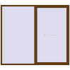 Preisgestaltung Terrassentüren 2400x2100 mm Patio door (REHAU Brillant Design) WALNUT extern