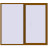 Preisgestaltung Terrassentüren 2400x2100 mm Patio door (REHAU Brillant Design) GOLDEN OAK extern