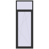 Preisgestaltung Balkontüren 900x2500 mm KORSA BASE (REHAU Euro-Design 60) BALKON DOOR BLACK_STRUCTURAL beidseitig