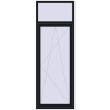 Preisgestaltung Balkontüren 900x2500 mm KORSA BASE (REHAU Euro-Design 60) BALKON DOOR BLACK_COOL_110L-2 beidseitig