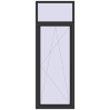 Preisgestaltung Balkontüren 900x2500 mm KORSA BASE (REHAU Euro-Design 60) BALKON DOOR ANTHRACITE_GREY_GLATT beidseitig