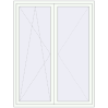 Preisgestaltung Balkontüren 1600x2100 mm KORSA ENERGY-SAVING (REHAU SYNEGO MD) BALKON DOOR RAL 9016 Traffic white beidseitig