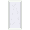 Preisgestaltung Balkontüren 1050x2150 mm KORSA BASE (REHAU Euro-Design 60) BALKON DOOR RAL 9016 Traffic white beidseitig