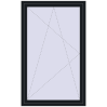 Preisgestaltung Balkontüren 1200x1950 mm KORSA BASE (REHAU Euro-Design 60) BALKON DOOR BLACK_COOL_110L-2 beidseitig
