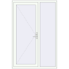 Preisgestaltung Haustüren 1400x2100 mm DOOR KORSA OPTIMUM (REHAU Brillant Design) RAL 9016 Traffic white beidseitig