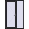 Preisgestaltung Haustüren 1400x2100 mm DOOR KORSA OPTIMUM (REHAU Brillant Design) ANTHRACITE_GREY_GLATT beidseitig