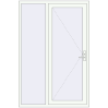 Preisgestaltung Haustüren 1400x2100 mm DOOR KORSA OPTIMUM (REHAU Brillant Design) RAL 9016 Traffic white beidseitig