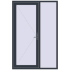 Preisgestaltung Haustüren 1400x2100 mm DOOR KORSA OPTIMUM (REHAU Brillant Design) ANTHRACITE_GREY_STRUKTURAL beidseitig