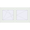 Preisgestaltung Kipp und Drehfenster 1400x700 mm REHAU SYNEGO MD 80 RAL 9016 Traffic white beidseitig
