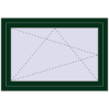 Preisgestaltung Kipp und Drehfenster 1100x750 mm REHAU  BRILLANT MOSS_GREEN beidseitig