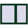 Preisgestaltung Kipp und Drehfenster 1600x1200 mm REHAU  BRILLANT MOSS_GREEN beidseitig