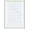 Preisgestaltung Kipp und Drehfenster 800x1200 mm REHAU  BRILLANT RAL 9016 Traffic white beidseitig
