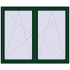 Preisgestaltung Kipp und Drehfenster 1750x1450 mm REHAU  BRILLANT MOSS_GREEN beidseitig