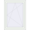 Preisgestaltung Kipp und Drehfenster 800x1200 mm REHAU  BRILLANT RAL 9016 Traffic white beidseitig
