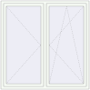 Preisgestaltung Kipp und Drehfenster 1630x1630 mm REHAU  BRILLANT RAL 9016 Traffic white beidseitig