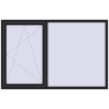 Preisgestaltung Kipp und Drehfenster 2000x1300 mm REHAU ENERGY-SAVING SYNEGO MD BLACK_ULTI-MATT beidseitig